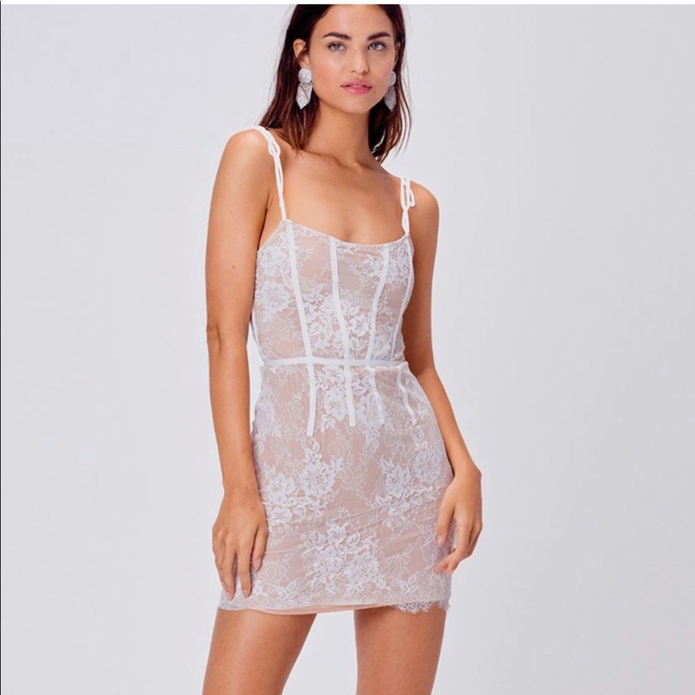 For Love & Lemons Cheyenne Lace Mini Dress